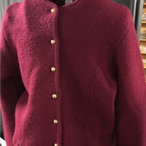 Vintage Maroon Sweetbrier boiled wool jacket.